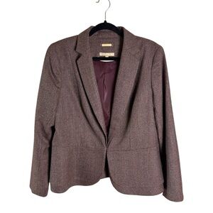 Talbots Italian Brown Wool Blazer 14
